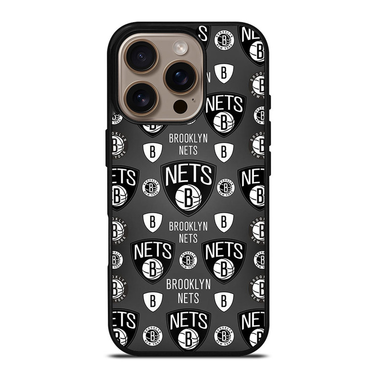 BROOKLYN NETS PATTERN iPhone 16 Pro Case