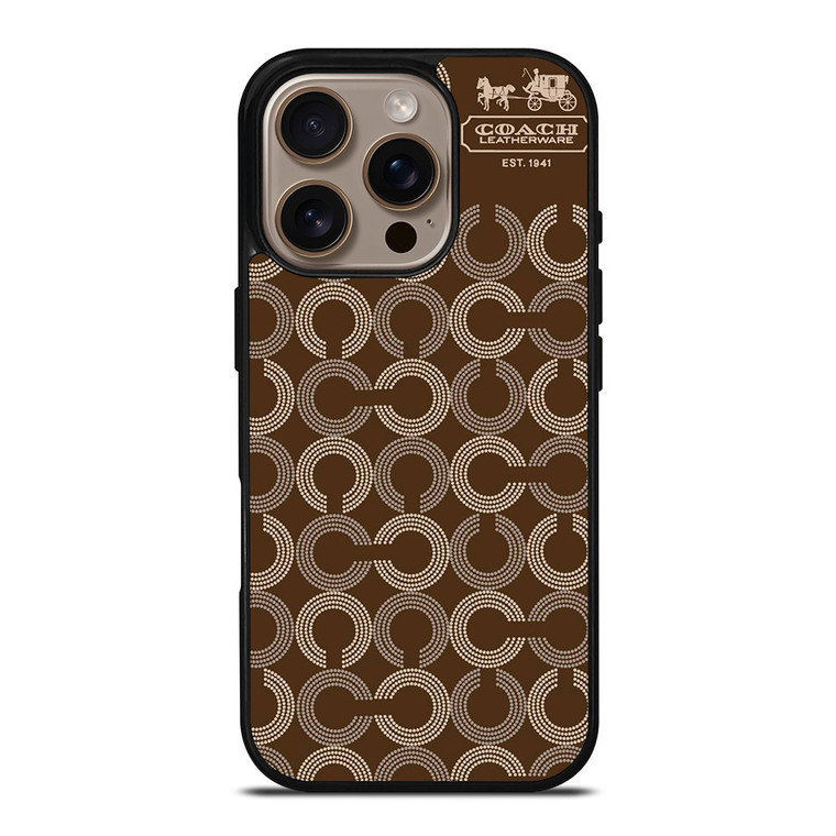 COACH PATTERN LOGO iPhone 16 Pro Case