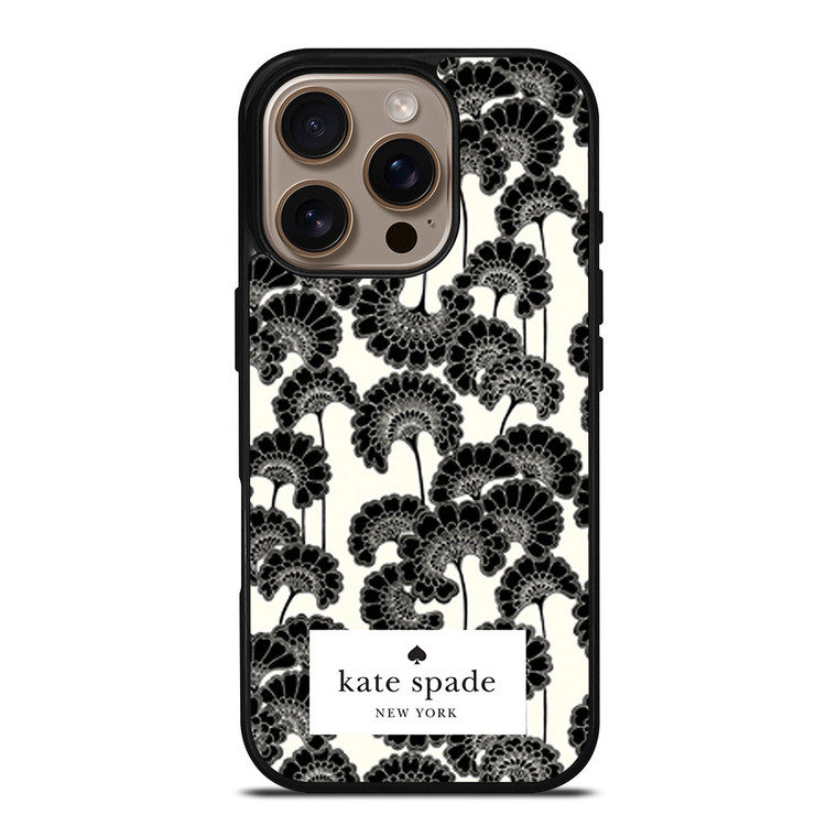 JAPANESE BLACK FLORAL KADE SPADE iPhone 16 Pro Case JAPANESE BLACK FLORAL KADE SPADE iPhone 16 Pro Case