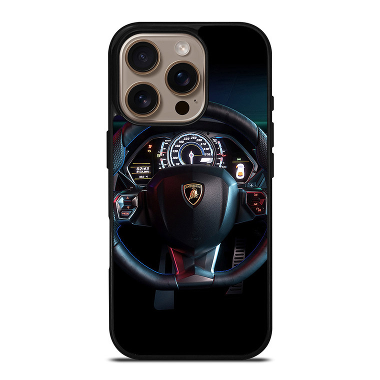 LAMBORGHINI STEERING WHEEL 3 iPhone 16 Pro Case LAMBORGHINI STEERING WHEEL 3 iPhone 16 Pro Case