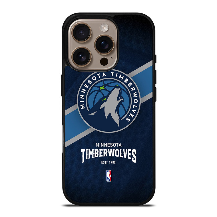 MINNESOTA TIMBERWOLVES LOGO 3 iPhone 16 Pro Case
