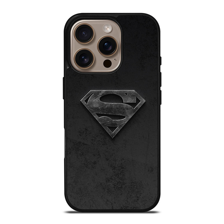 SUPERMAN BLACK LOGO iPhone 16 Pro Case