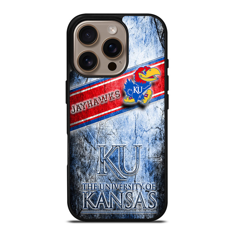 UNIVERSITY OF KANSAS JAYHAWKS LOGO iPhone 16 Pro Case