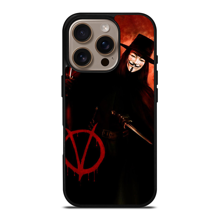V FOR VENDETTA LOGO iPhone 16 Pro Case