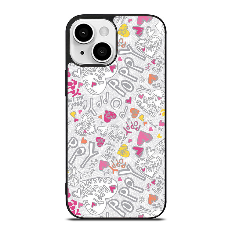 PINK COACH PATTERN LOGO iPhone 13 Mini Case