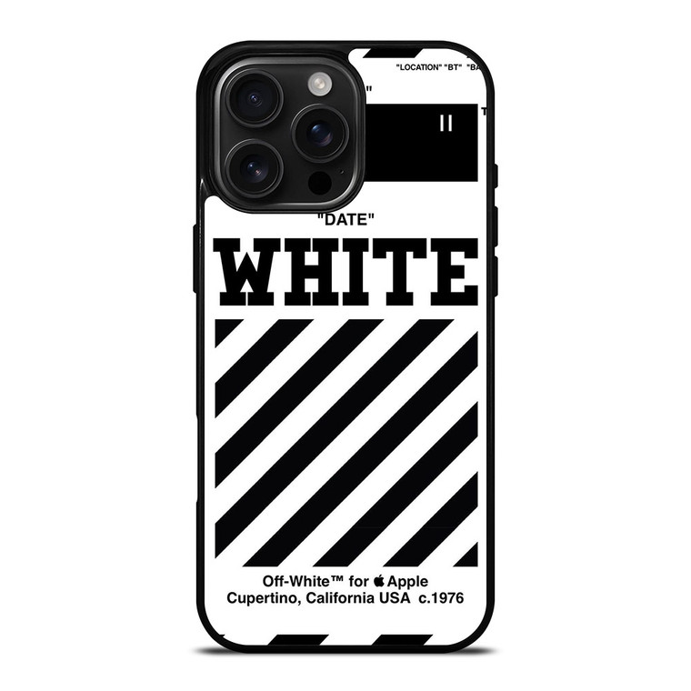 OFF WHITE LOGO 3 iPhone 16 Pro Max Case