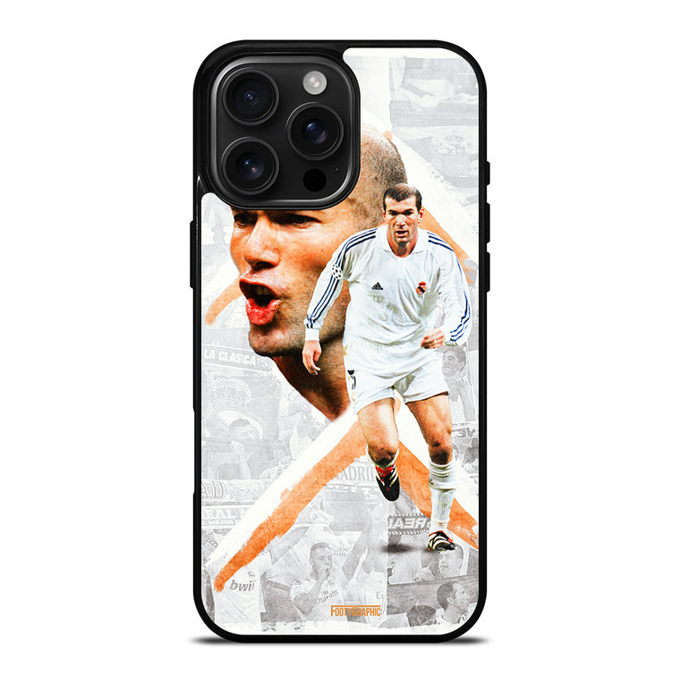 ZINEDINE ZIDANE LEGEND REAL MADRID iPhone 16 Pro Max Case