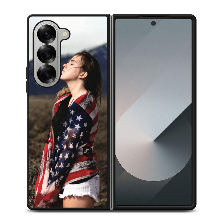 AMERICAN FLAG GIRL Samsung Z Fold 6 Case