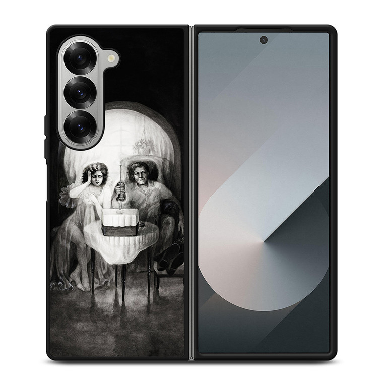 DATE SKULLS ILLUSION BLACK Samsung Z Fold 6 Case