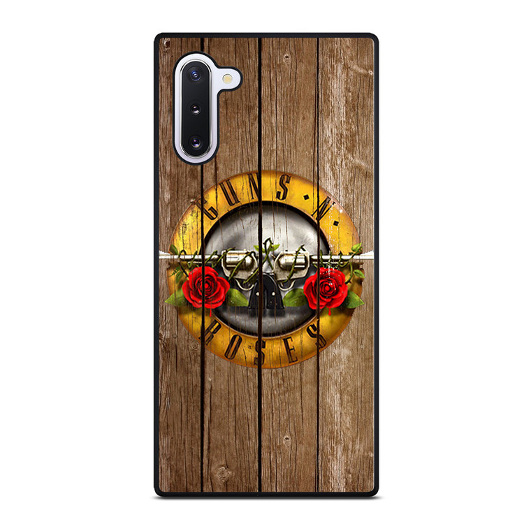 GUN AND ROSES LOGO WOODEN Samsung Galaxy Note 10 Case