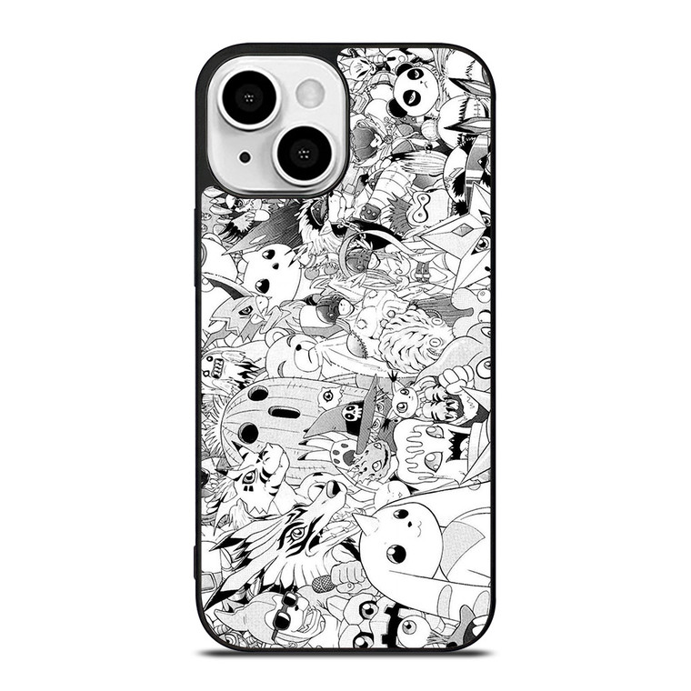 DIGIMON BLACK WHITE iPhone 13 Mini Case