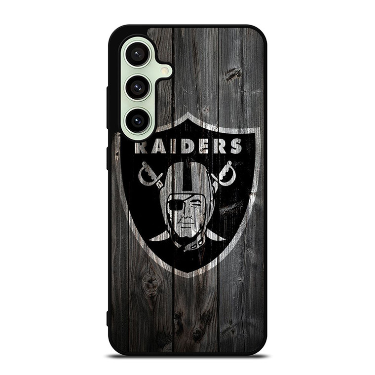 OAKLAND RAIDERS LOGO WOODEN Samsung Galaxy S24 FE Case
