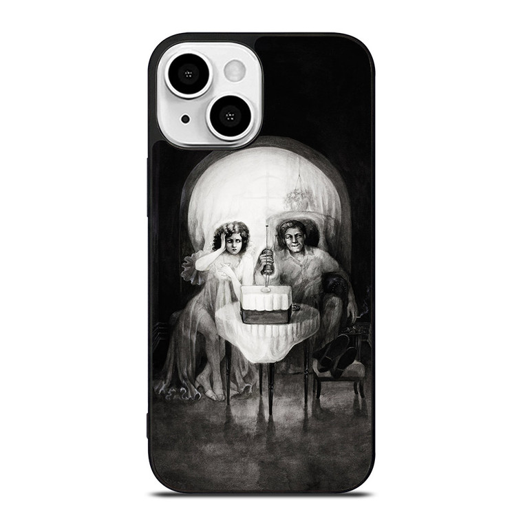 DATE SKULLS ILLUSION BLACK iPhone 13 Mini Case