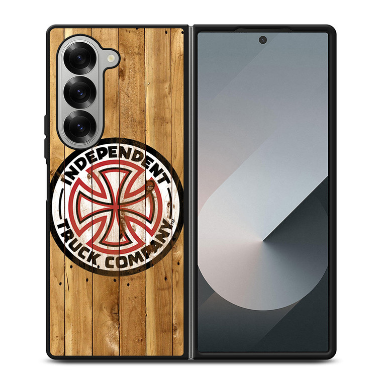 INDEPENDENT TRUCK LOGO WOODEN 2 Samsung Z Fold 6 Case