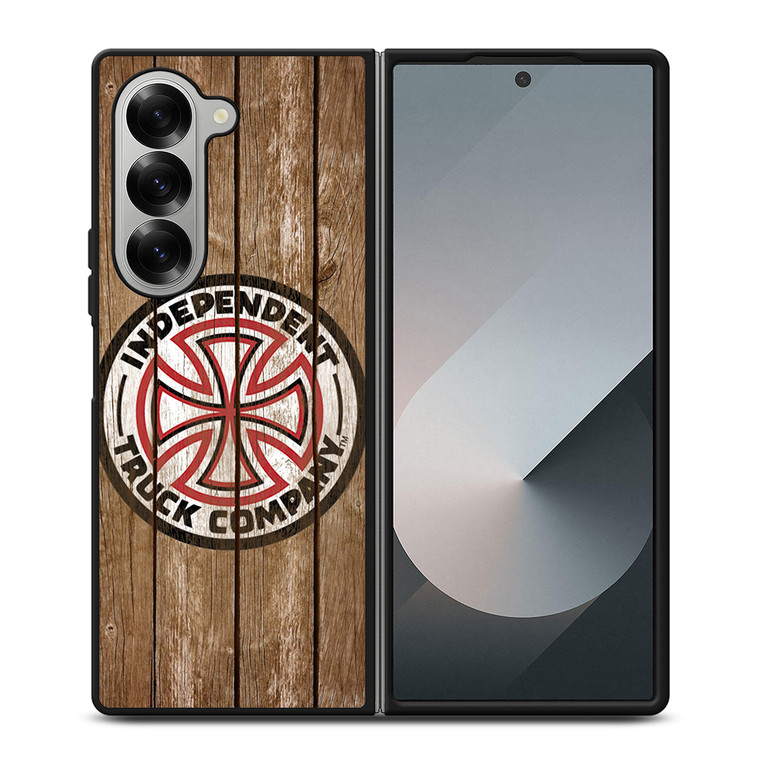 INDEPENDENT TRUCK LOGO WOODEN Samsung Z Fold 6 Case