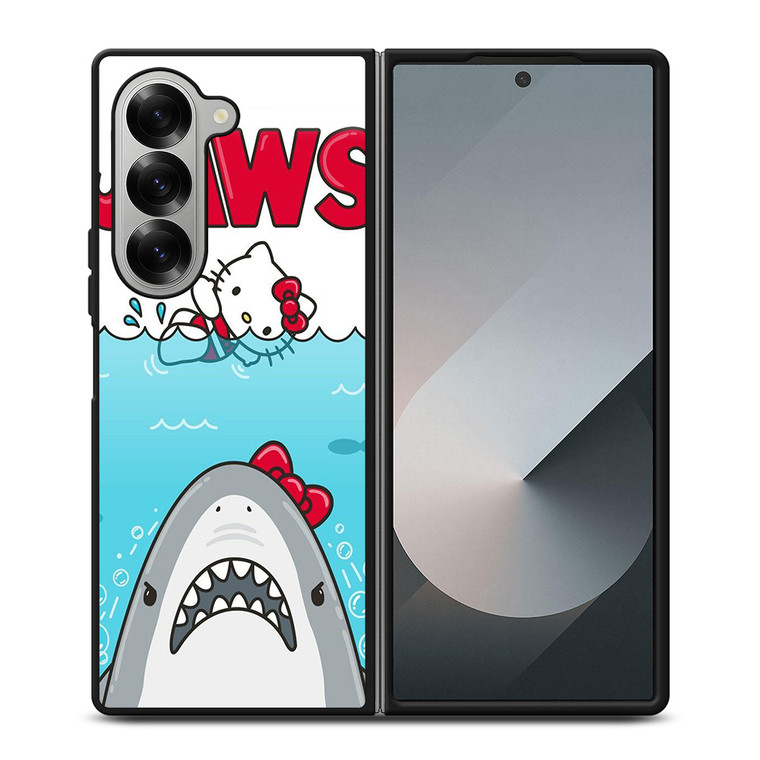 JAWS VS HELLO KITTY Samsung Z Fold 6 Case