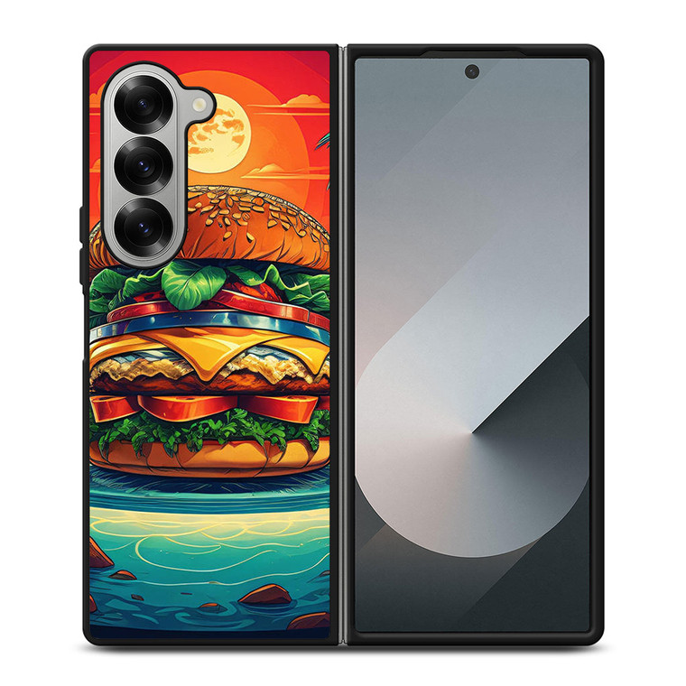 JIMMY BUFFETT BURGER Samsung Z Fold 6 Case