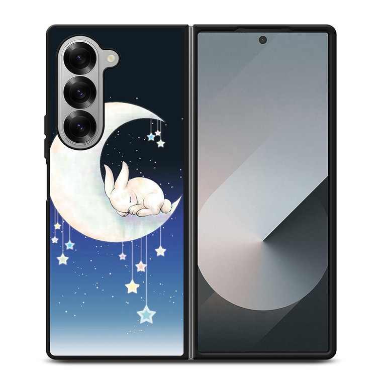 MOON BUNNY SLEEPING Samsung Z Fold 6 Case