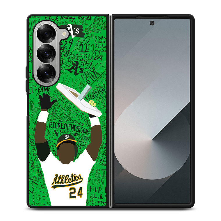 OAKLAND ATHLETICS RICKEY HENDERSON Samsung Z Fold 6 Case