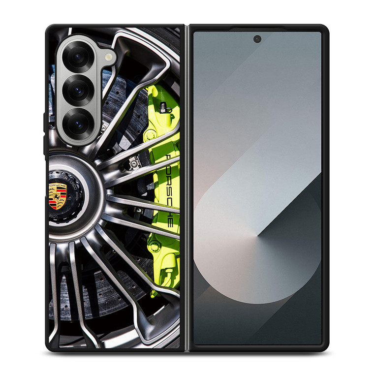 PORSCHE CAR WHEEL Samsung Z Fold 6 Case