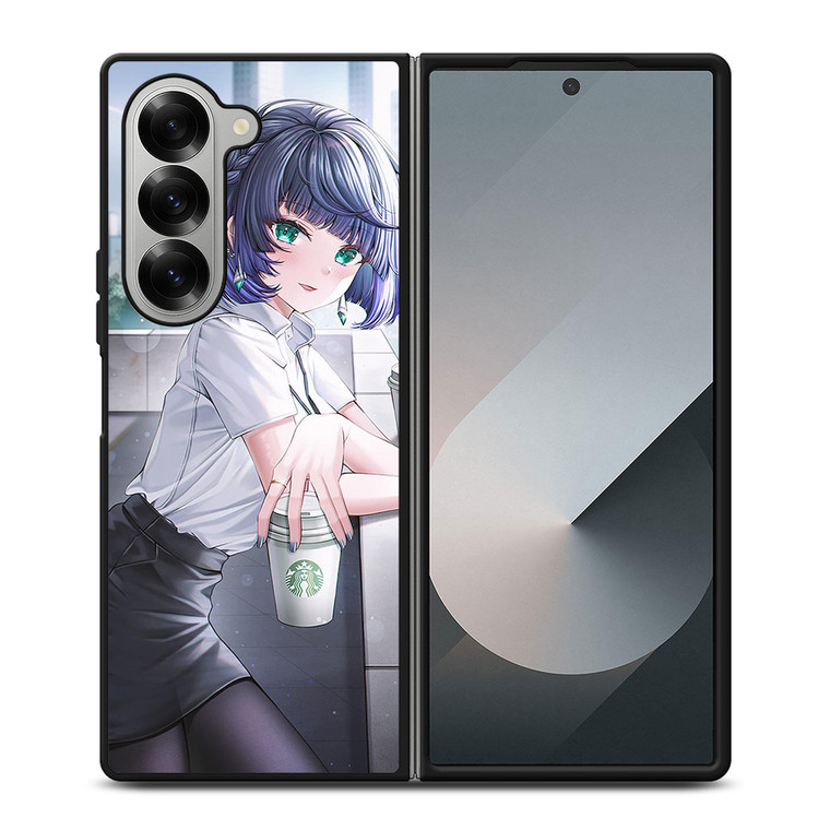 YELAN GENSHIN IMPACT STARBUCKS Samsung Z Fold 6 Case YELAN GENSHIN IMPACT STARBUCKS Samsung Z Fold 6 Case