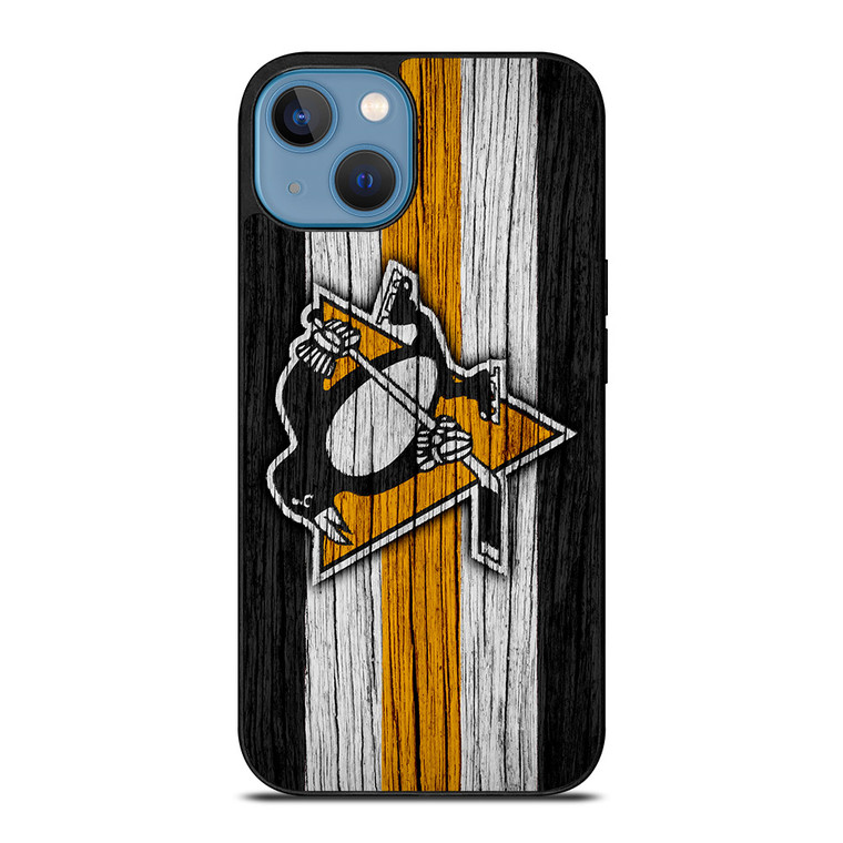 PITTSBURGH PENGUINS LOGO WOODEN iPhone 13 Case