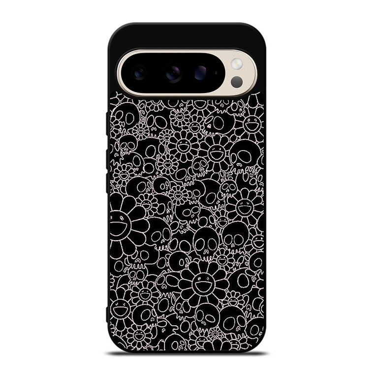 TAKASHI MURAKAMI BLACK SKULL Google Pixel 9 Pro Case