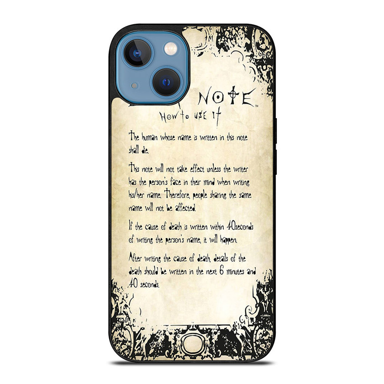 RULES OF THE DEATH NOTE 2 iPhone 13 Case