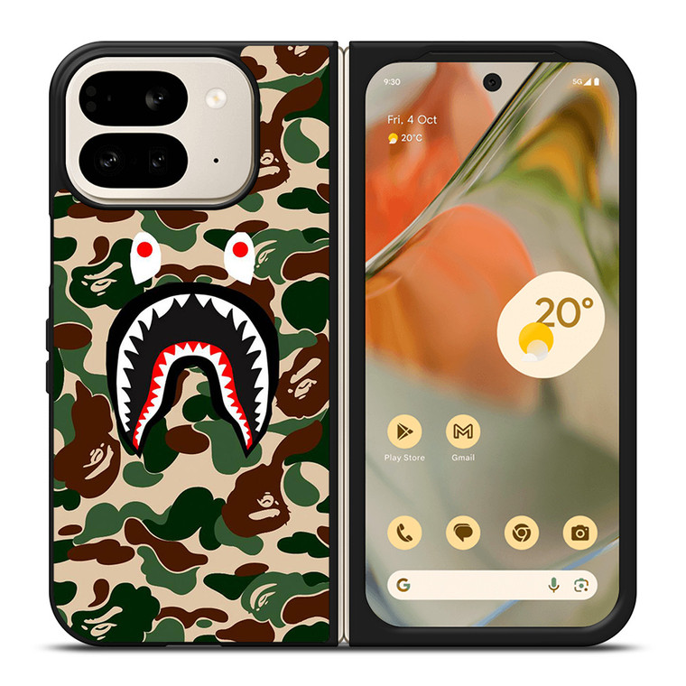 BAPE SHARK FACE CAMO Google Pixel 9 Pro Fold Case
