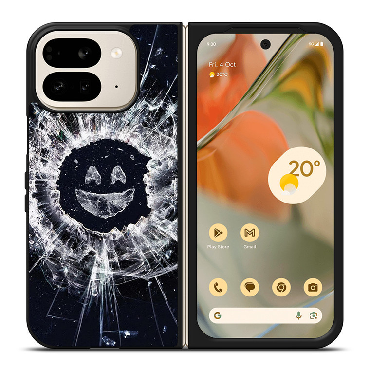 BLACK MIRROR SMILEY Google Pixel 9 Pro Fold Case