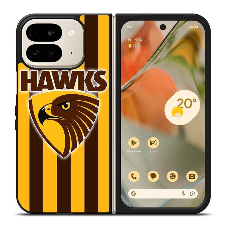 HAWTHORN HAWKS LOGO AFL Google Pixel 9 Pro Fold Case HAWTHORN HAWKS LOGO AFL Google Pixel 9 Pro Fold Case