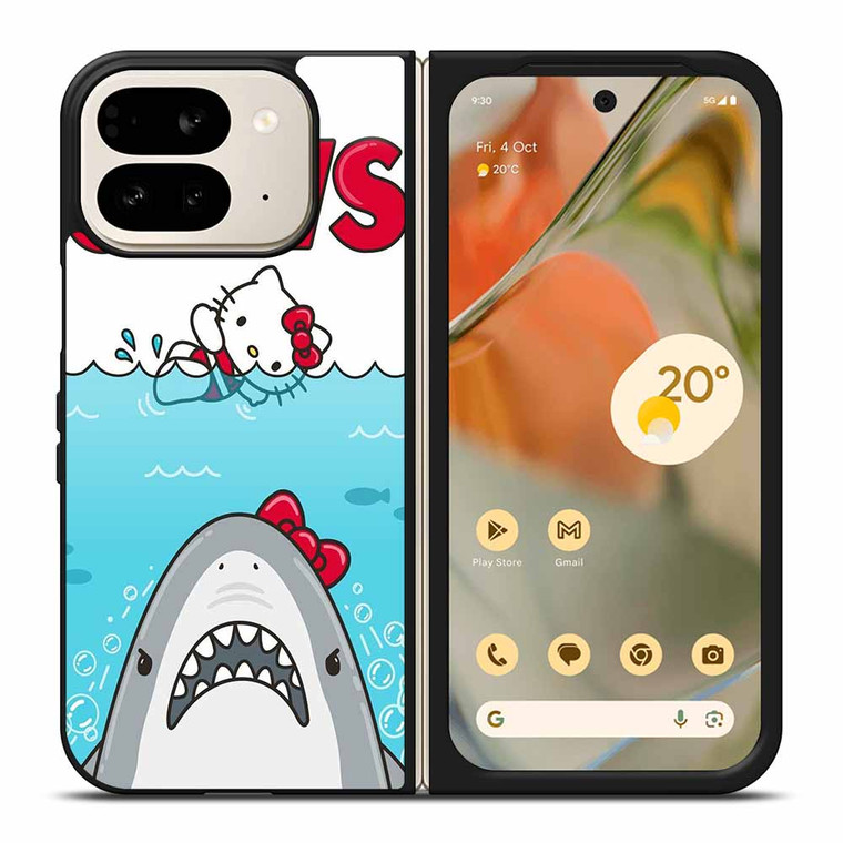 JAWS VS HELLO KITTY Google Pixel 9 Pro Fold Case