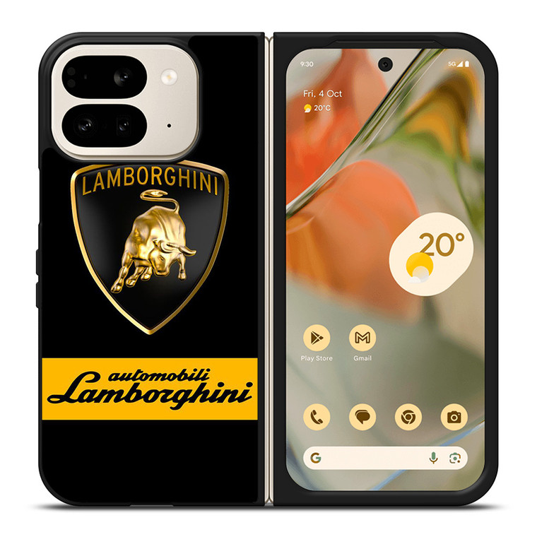 LAMBORGHINI LOGO 3 Google Pixel 9 Pro Fold Case LAMBORGHINI LOGO 3 Google Pixel 9 Pro Fold Case