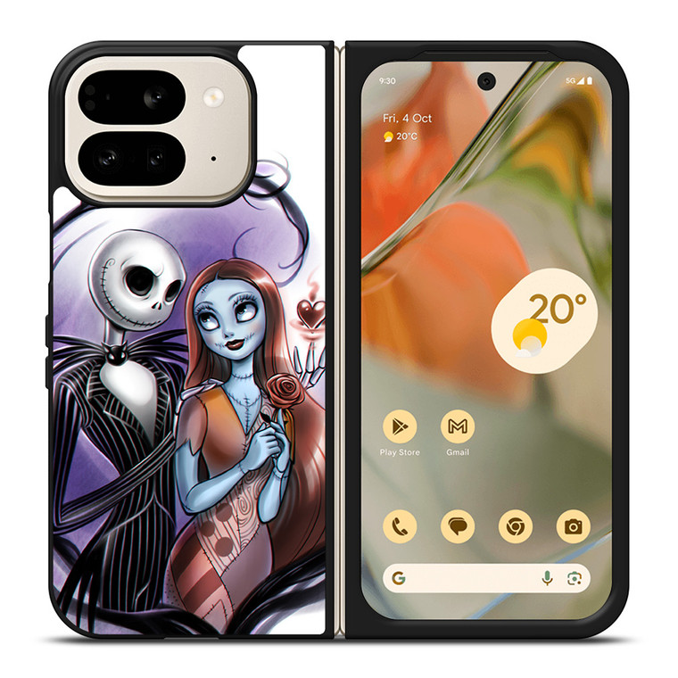 NIGHTMARE BEFORE CHRISTMAS JACK AND SALLY Google Pixel 9 Pro Fold Case