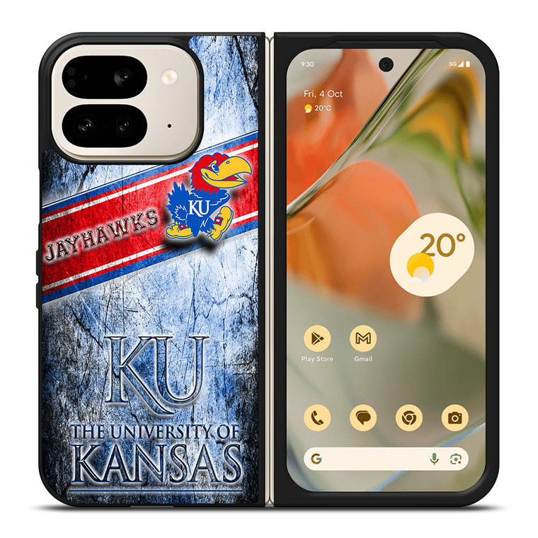 UNIVERSITY OF KANSAS JAYHAWKS LOGO Google Pixel 9 Pro Fold Case UNIVERSITY OF KANSAS JAYHAWKS LOGO Google Pixel 9 Pro Fold Case