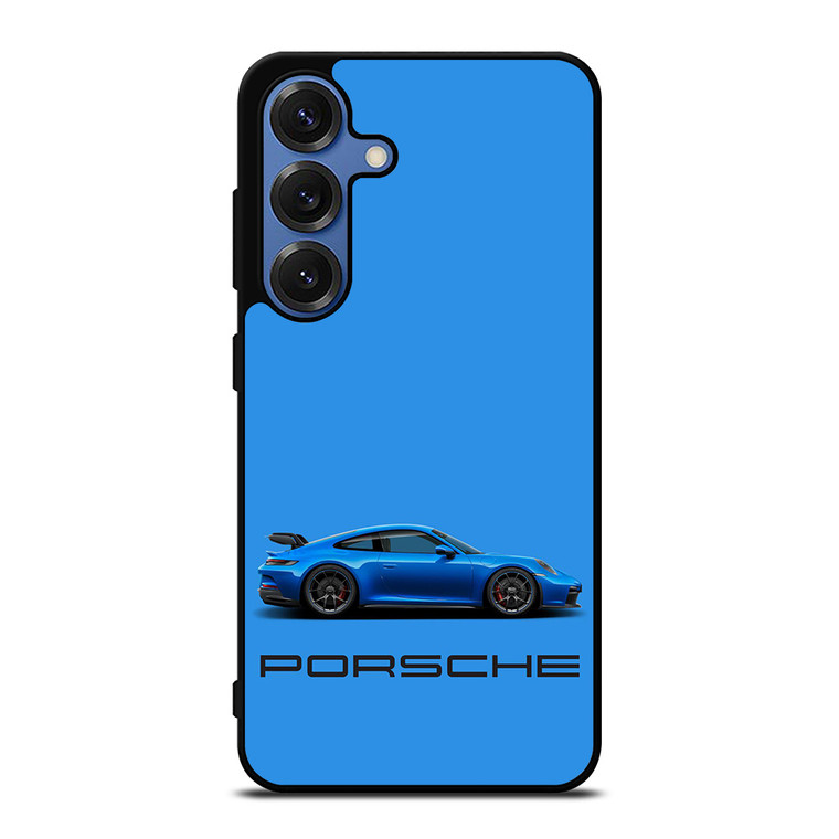 PORSCHE CAR BLUE Samsung Galaxy S25 Case