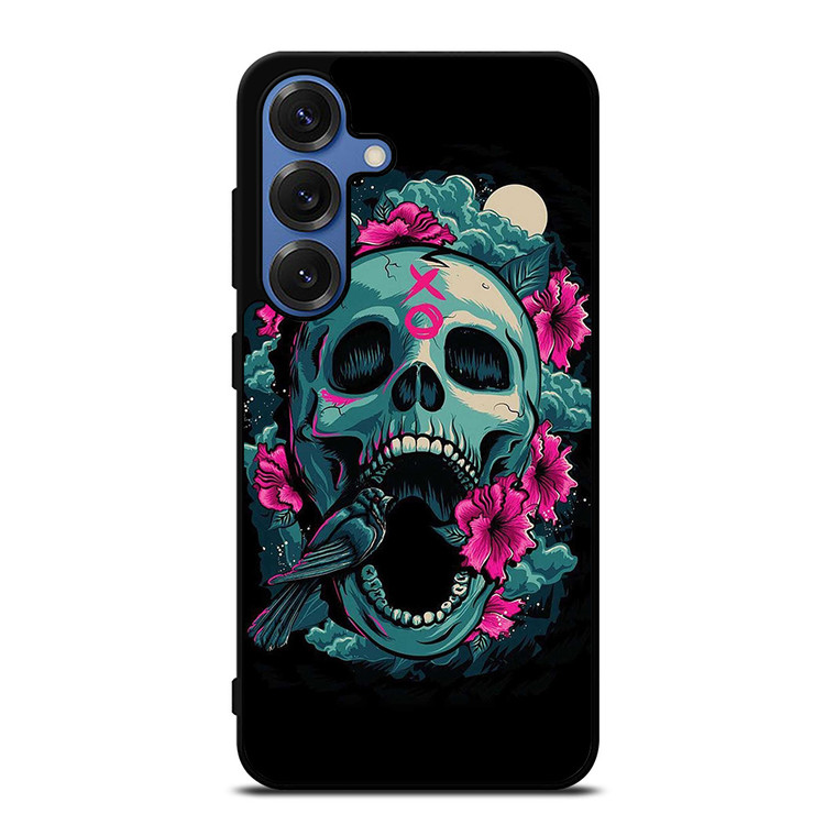 SUGAR SKULL FLOWERS TATTOO Samsung Galaxy S25 Case