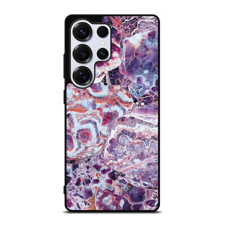 PURPLE CRYSTAL MARBLE PATTERN 2 Samsung Galaxy S25 Ultra Case