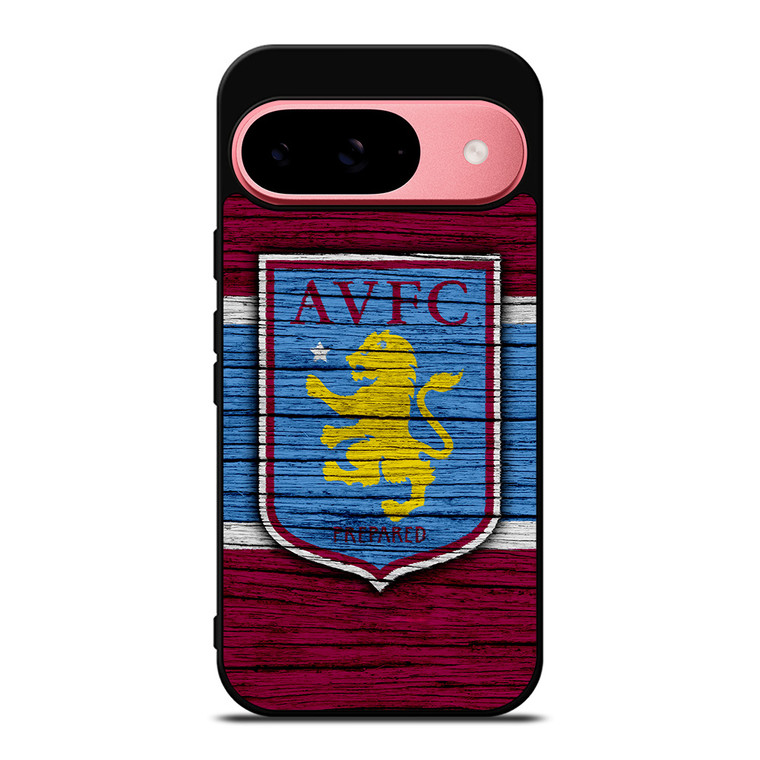 ASTON VILLA FC LOGO WOODEN Google Pixel 9 Case