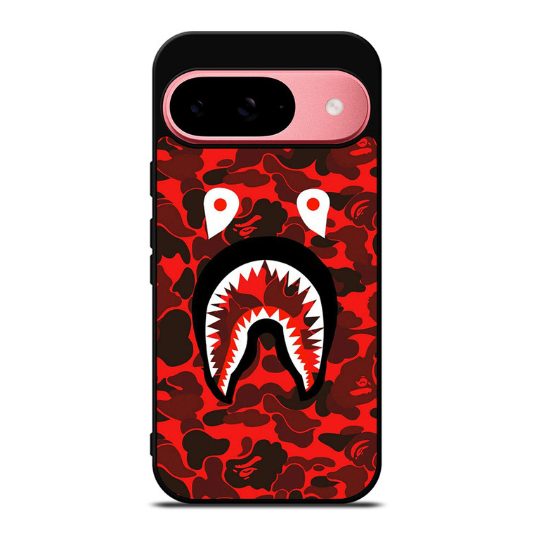 BAPE SHARK FACE RED CAMO Google Pixel 9 Case