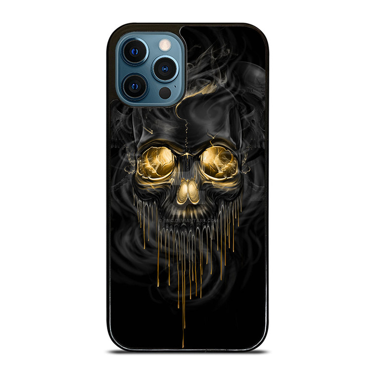 SKULL MELT ANGRY BLACK iPhone 12 Pro Max Case
