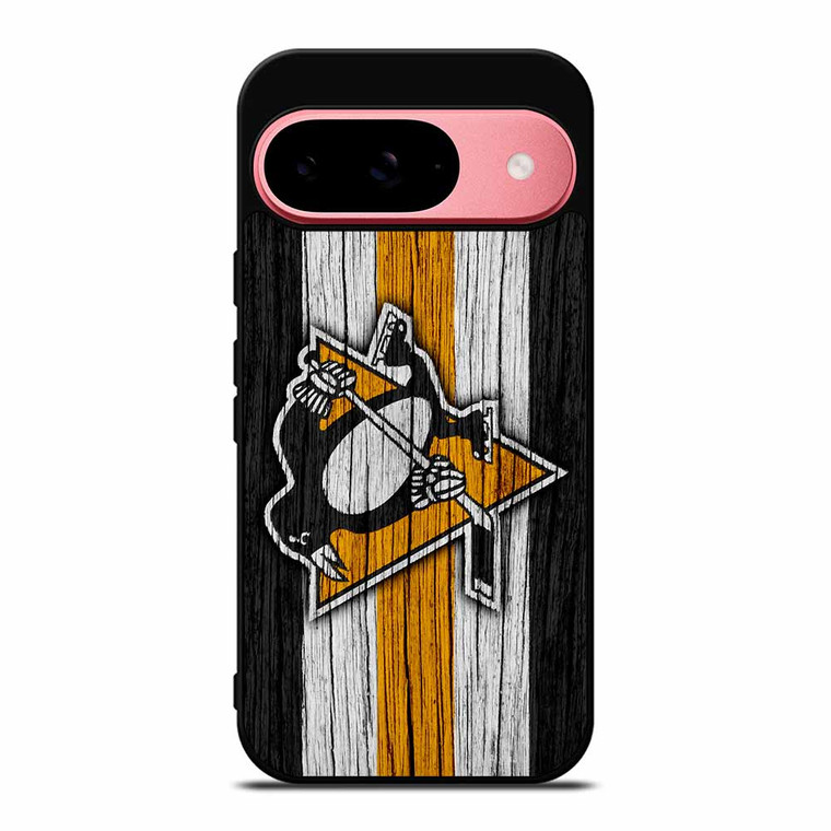 PITTSBURGH PENGUINS LOGO WOODEN Google Pixel 9 Case