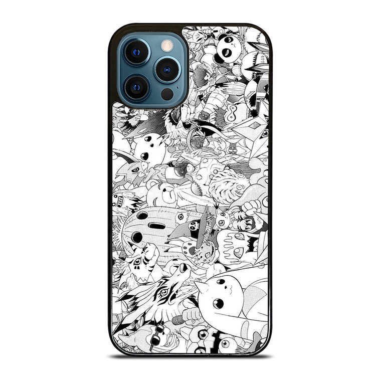 DIGIMON BLACK WHITE iPhone 12 Pro Max Case