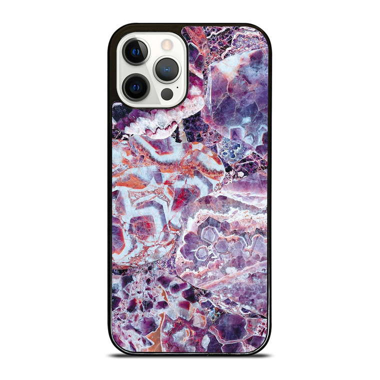 PURPLE CRYSTAL MARBLE PATTERN 2 iPhone 12 Pro Case