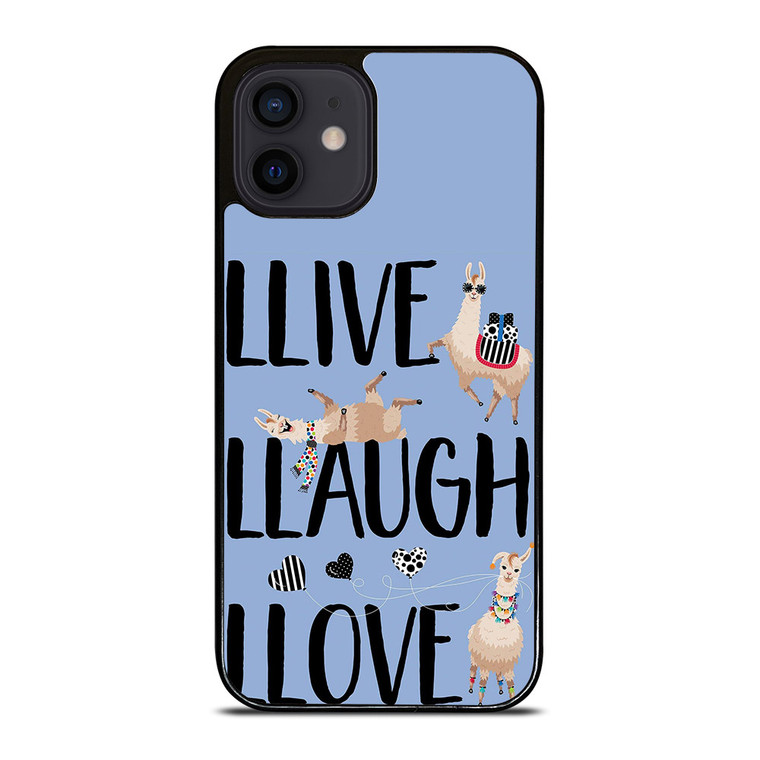 LLAMA LLIVE LLAUGH LLOVE iPhone 12 Mini Case