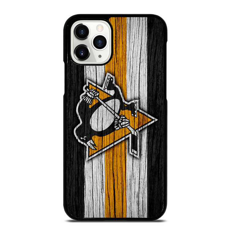 PITTSBURGH PENGUINS LOGO WOODEN iPhone 11 Pro Case