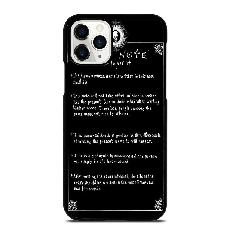 RULES OF THE DEATH NOTE iPhone 11 Pro Case