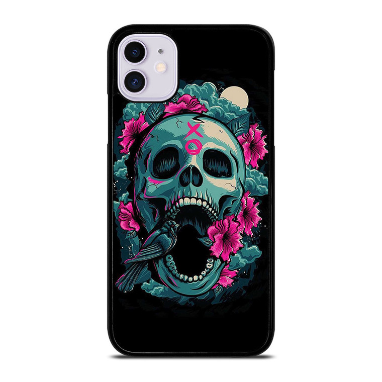 SUGAR SKULL FLOWERS TATTOO iPhone 11 Case