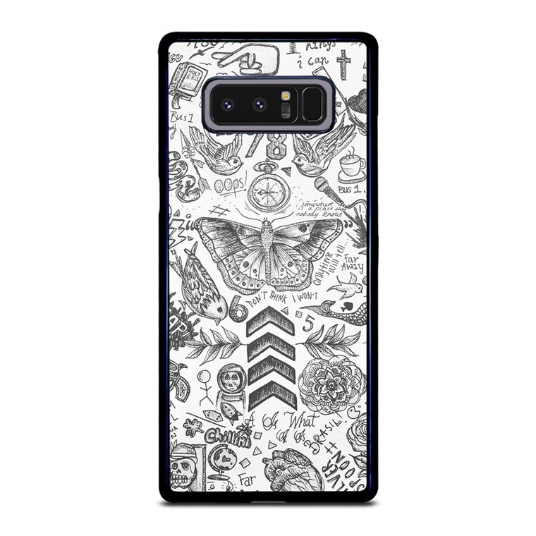 ONE DIRECTION TATTOOS Samsung Galaxy Note 8 Case
