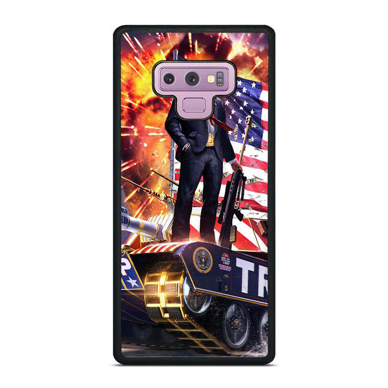 DONALD TRUMP ON TANK Samsung Galaxy Note 9 Case